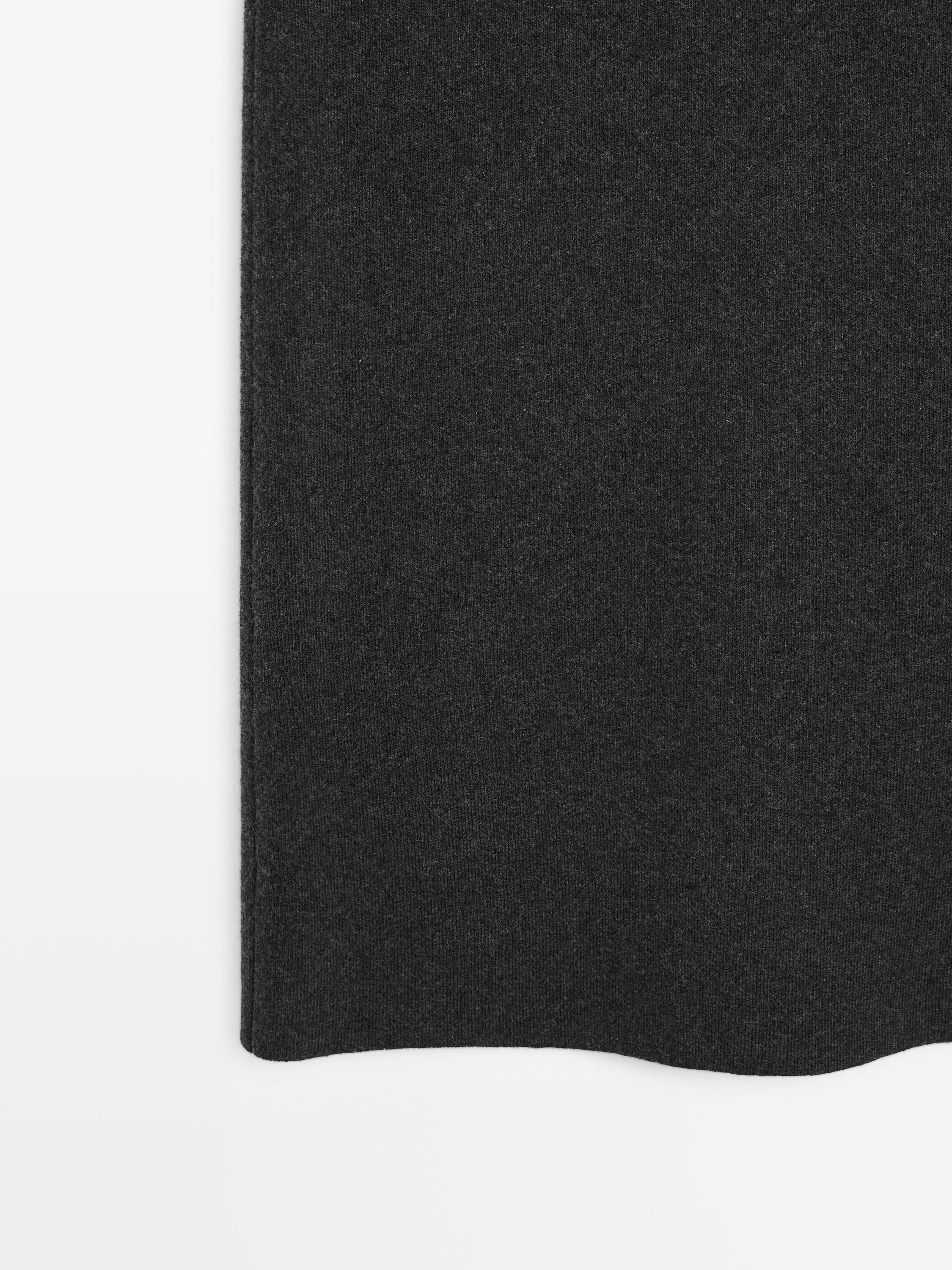 Double-faced midi skirt